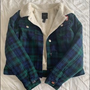 Sherpa flannel jacket